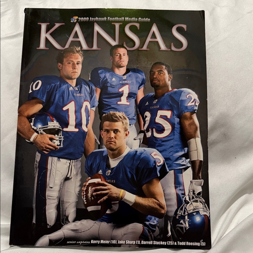Adidas Kansas Football Media Guide Book - Blue and Red
